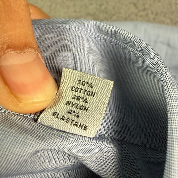 Lauren Ralph Lauren Dress Shirt Mens 17 32/33 (XL) Cotton Nylon Stretch Slim Fit - Picture 5 of 10